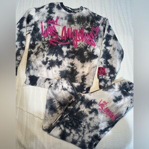 Zara girls tie dye sweatsuit